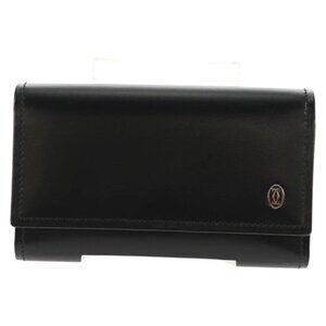 CARTIER Key Case Leather Black